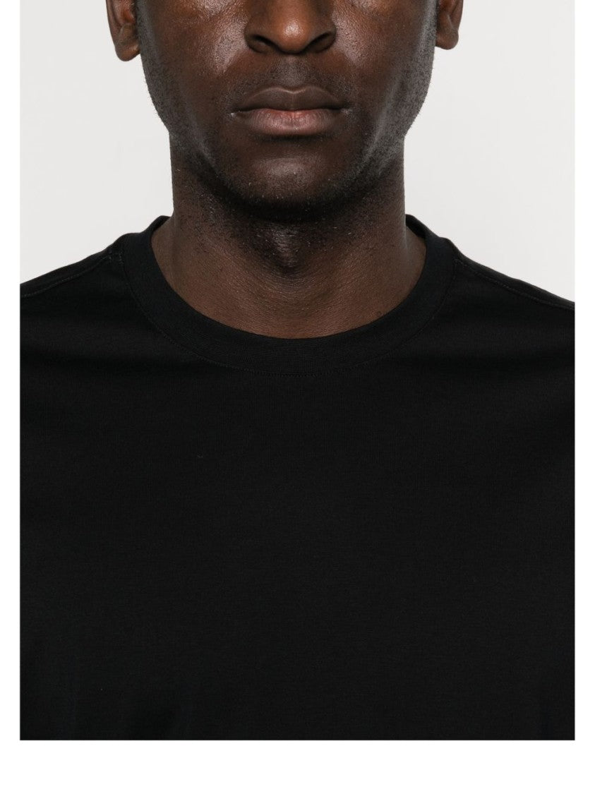 Zanone Black Minimalist Crew Neck T-Shirt