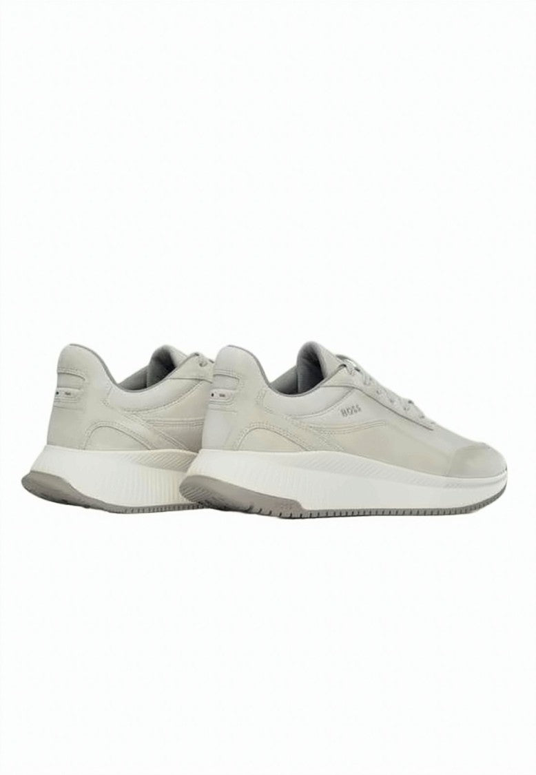 Hugo Boss Low-Profile Leather Sneakers With Textured Sole