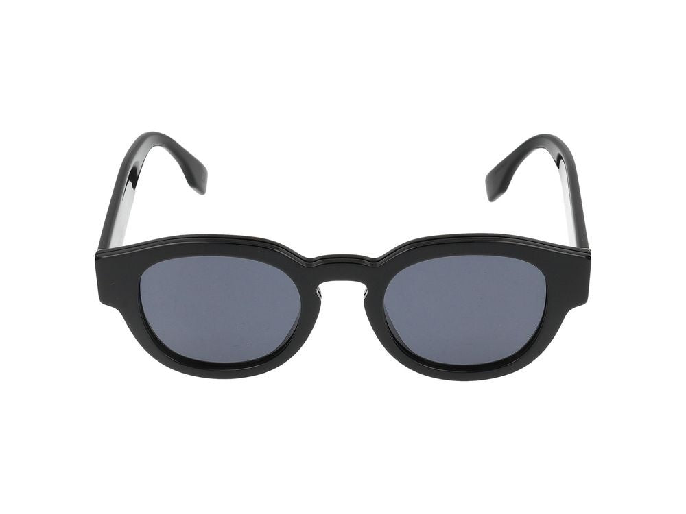 Maison Fendi Black Bold Rounded Sunglasses
