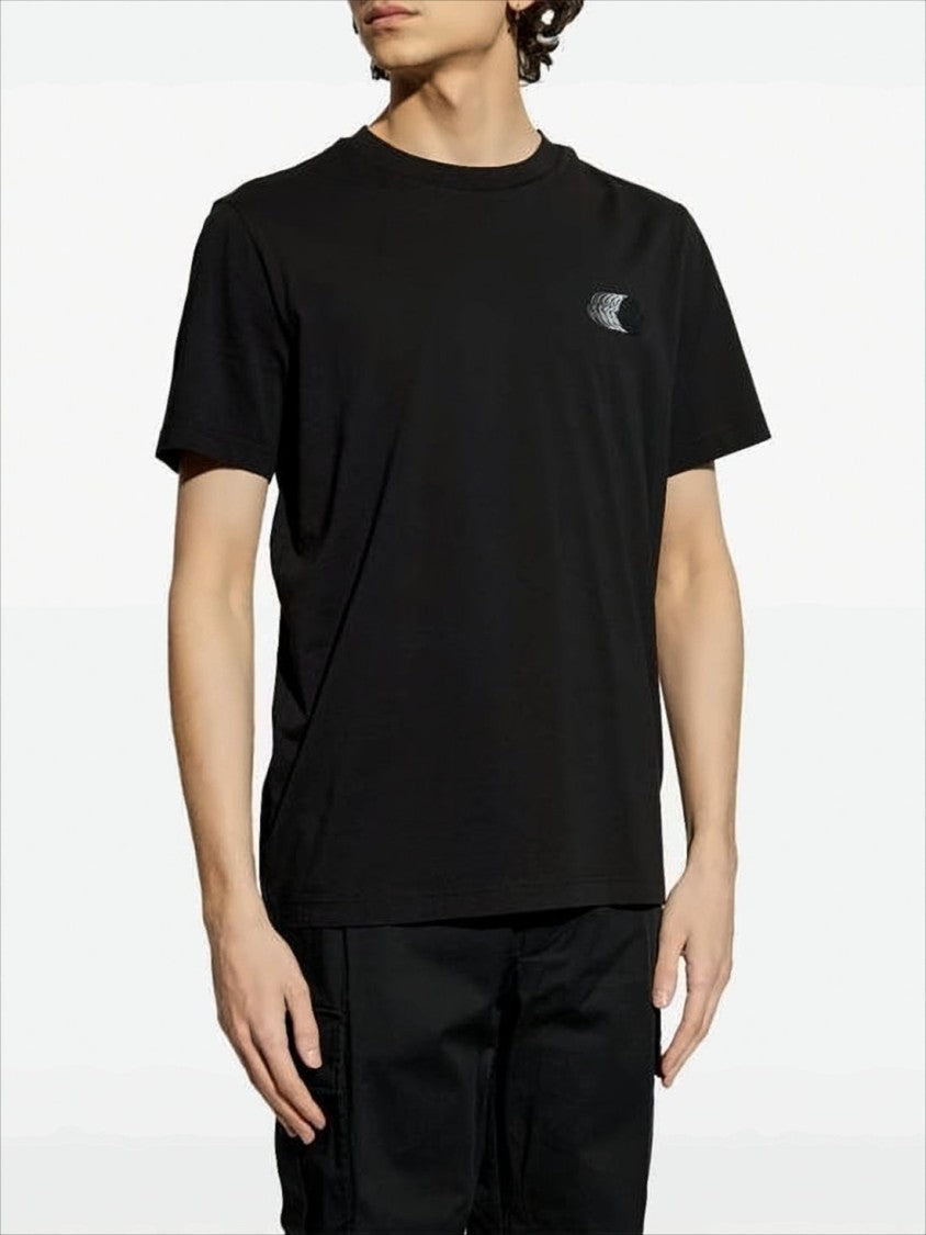 Moncler Relaxed Fit Black Short-Sleevet-Shirt