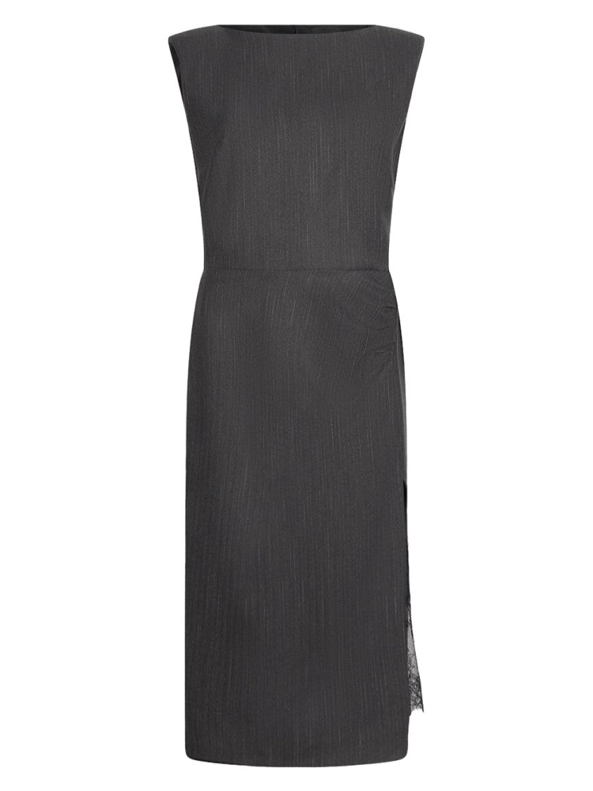 Liu Jo Sleeveless Black Midi Dress With Fitted Silhouette