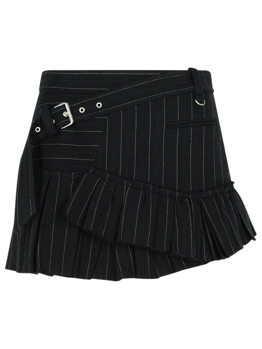 Isabel Marant Skirt In Virgin Wool And Black Cotton