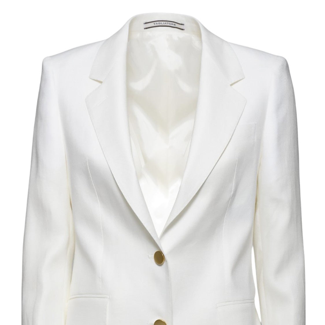 Tagliatore J-Parigi Single-Breasted Jacket In White Linen Twill