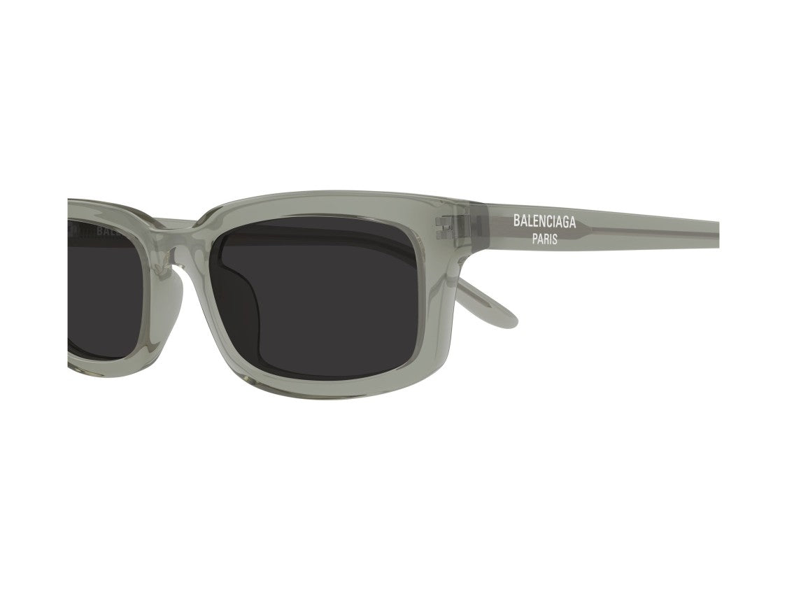 Balenciaga Bb0526s Translucent Grey Tinted Rectangular Sunglasses