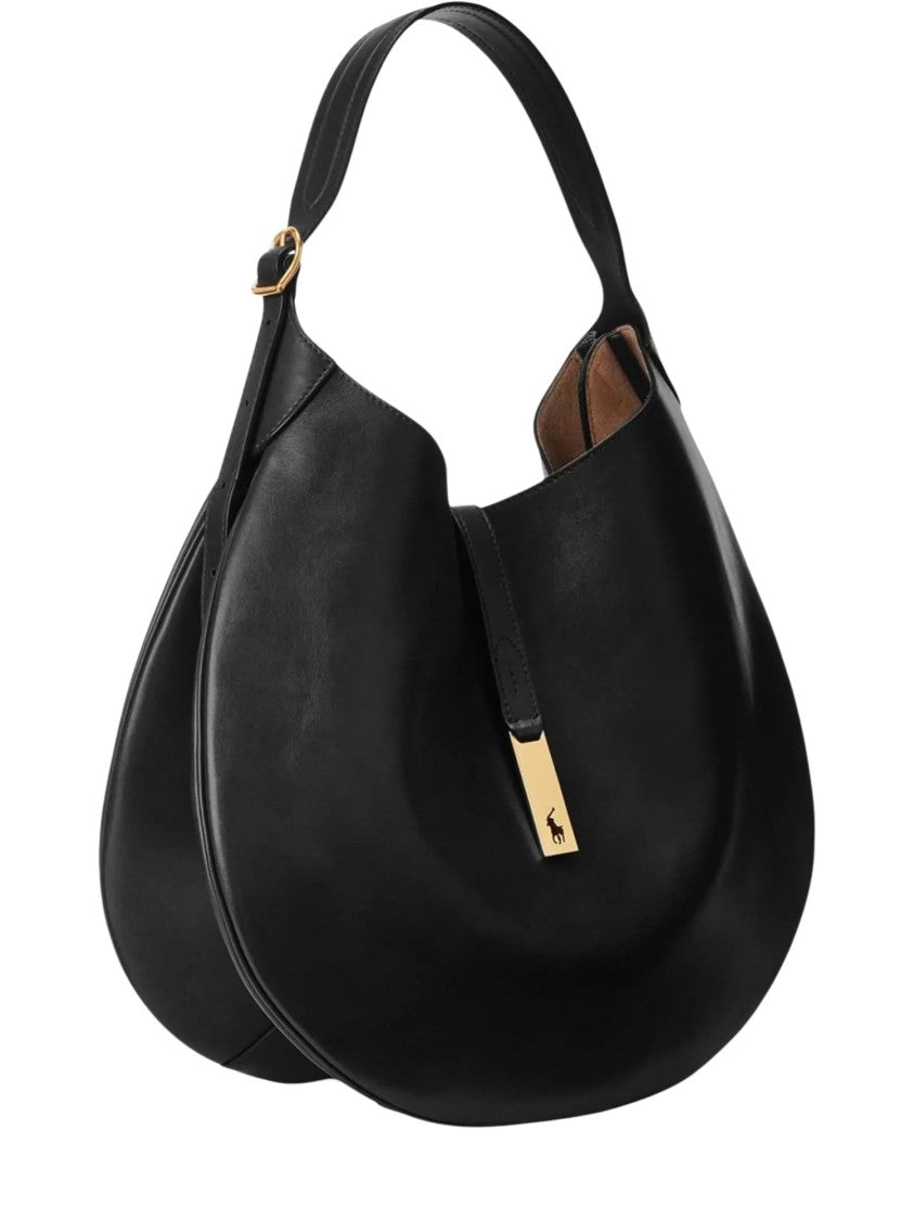 Polo Ralph Lauren P Id Shldr Crescent-Shaped Leather Medium Shoulder Bag