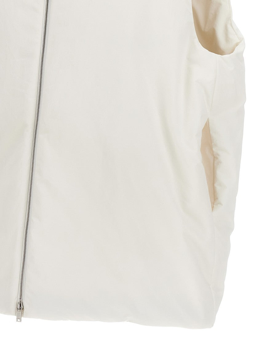 Jil Sander Padded Nylon Vest With Hood