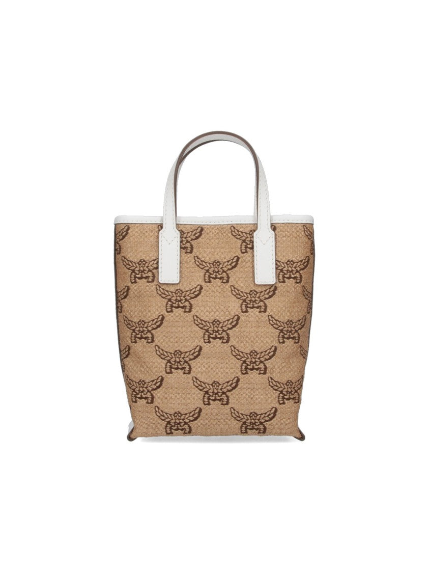Mcm Logo Tote Bag – Beige