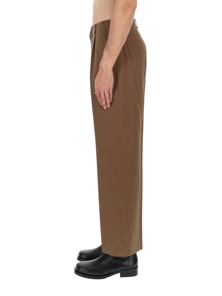 Our Legacy Tailored Wide-Leg Front Pleats Virgin Wool Formal Pants