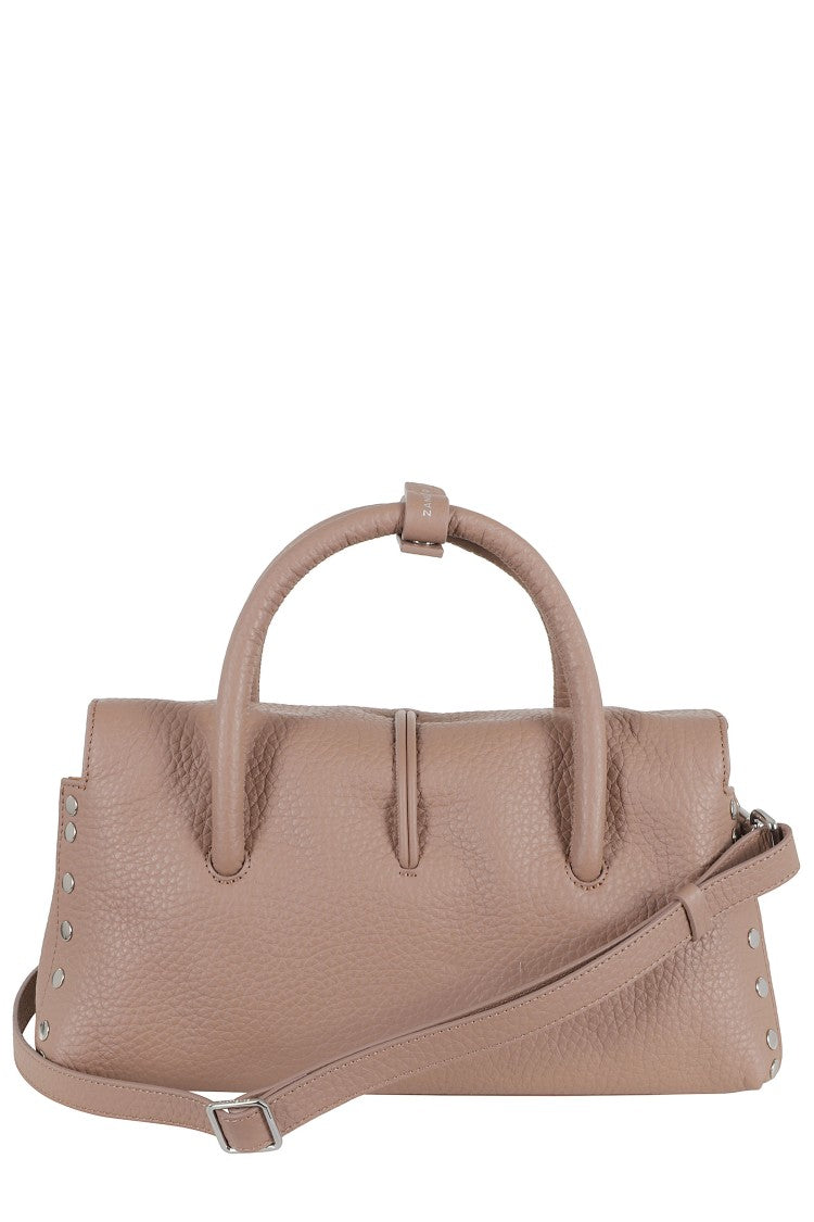 Zanellato Brown Dotta Centauro Small Tubular Handle Leather Tote Bag
