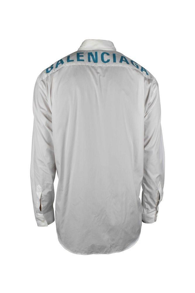 Balenciaga White Cotton Oversized Shirt