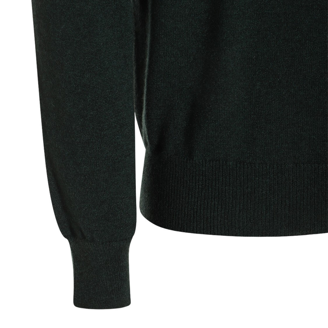 Malo Fine-Knit Green Sweater With Classic Crew Neckline