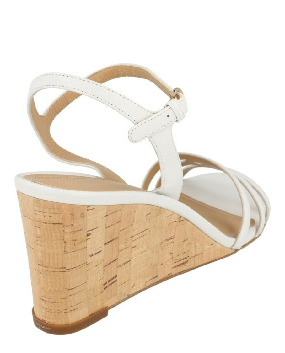 Ferragamo Fieri Leather Wedge Sandals