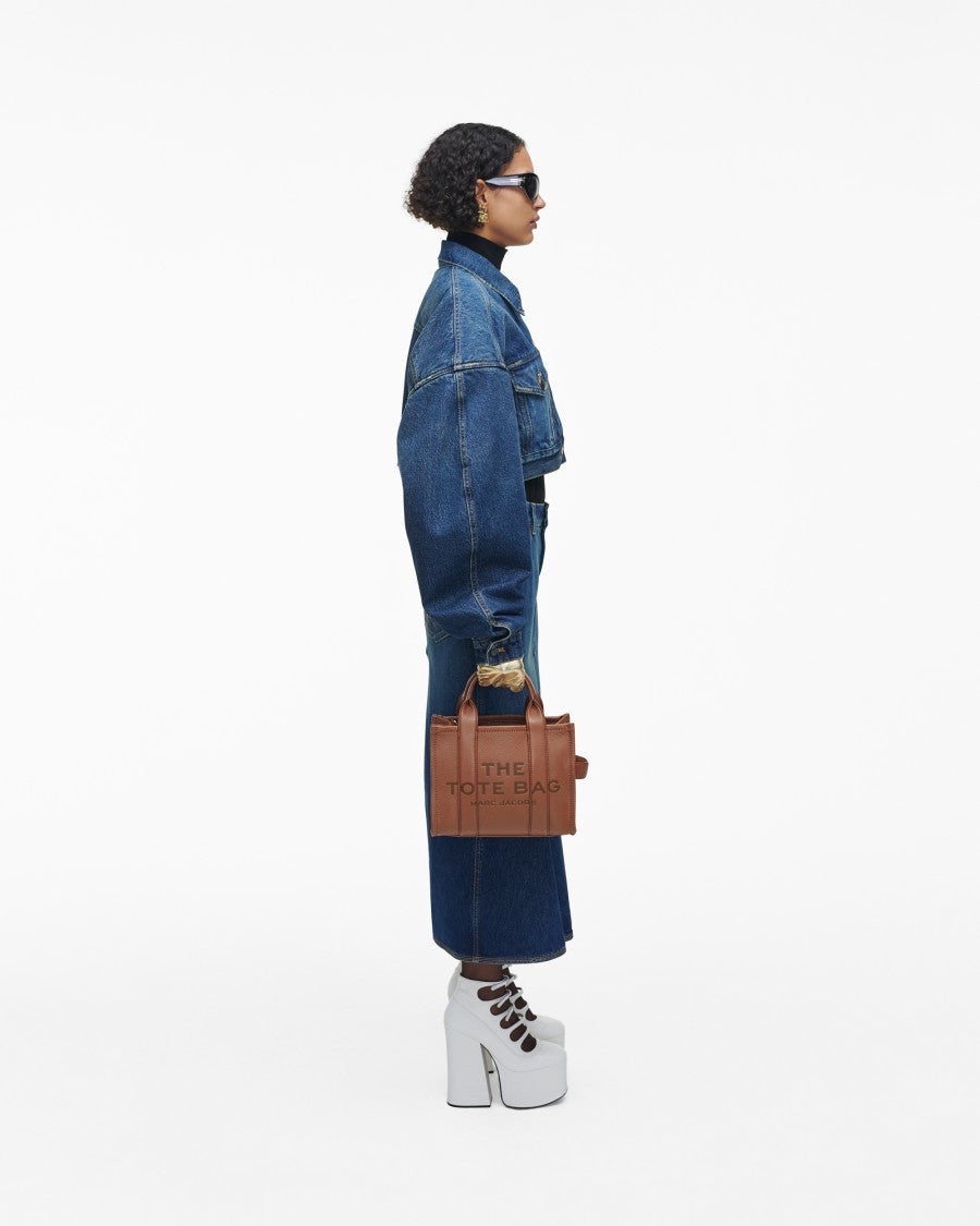 Marc Jacobs Structured Leather Small Tote With Removable Strap