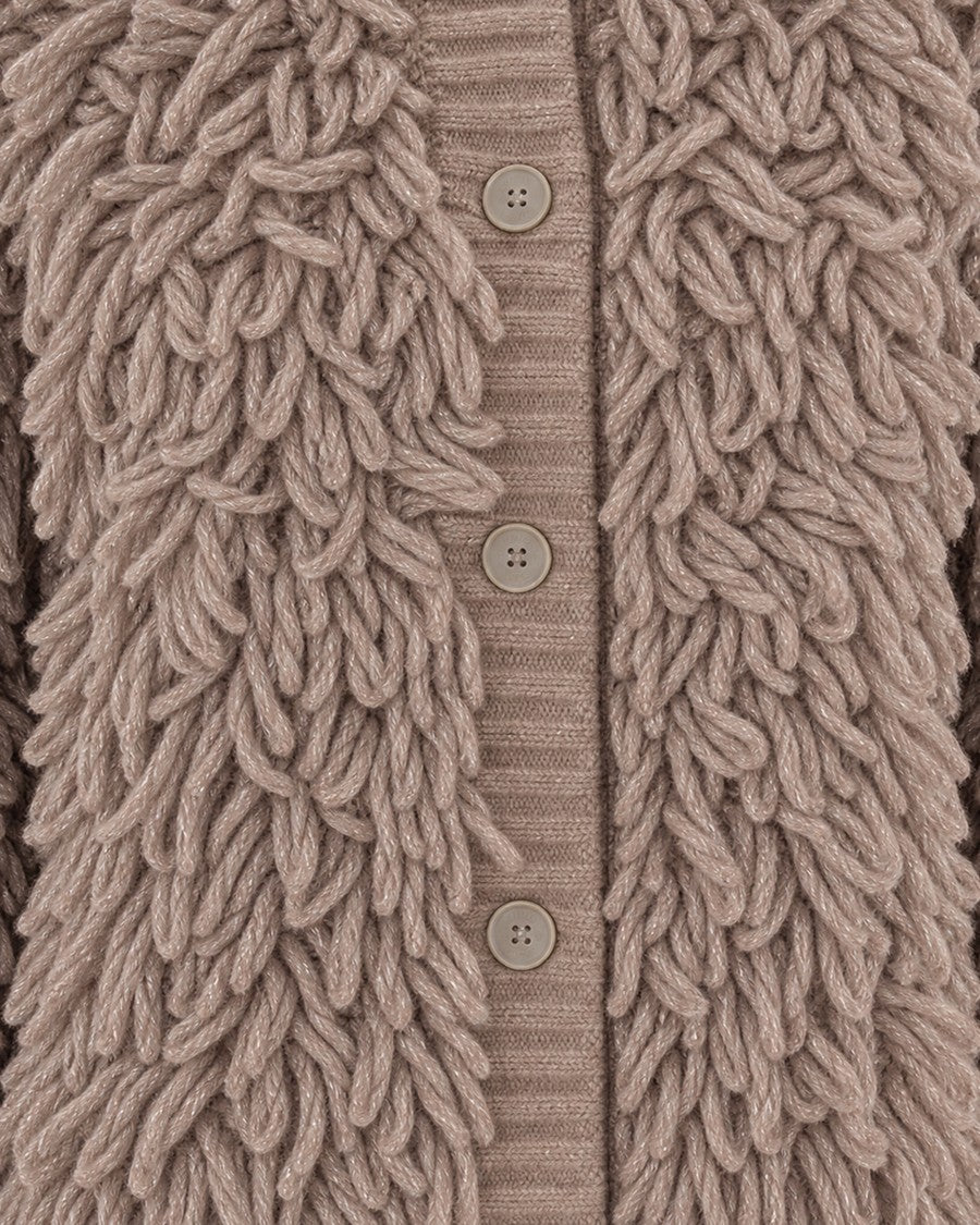 Liu Jo Beige High-Collar Textured Short Jacket