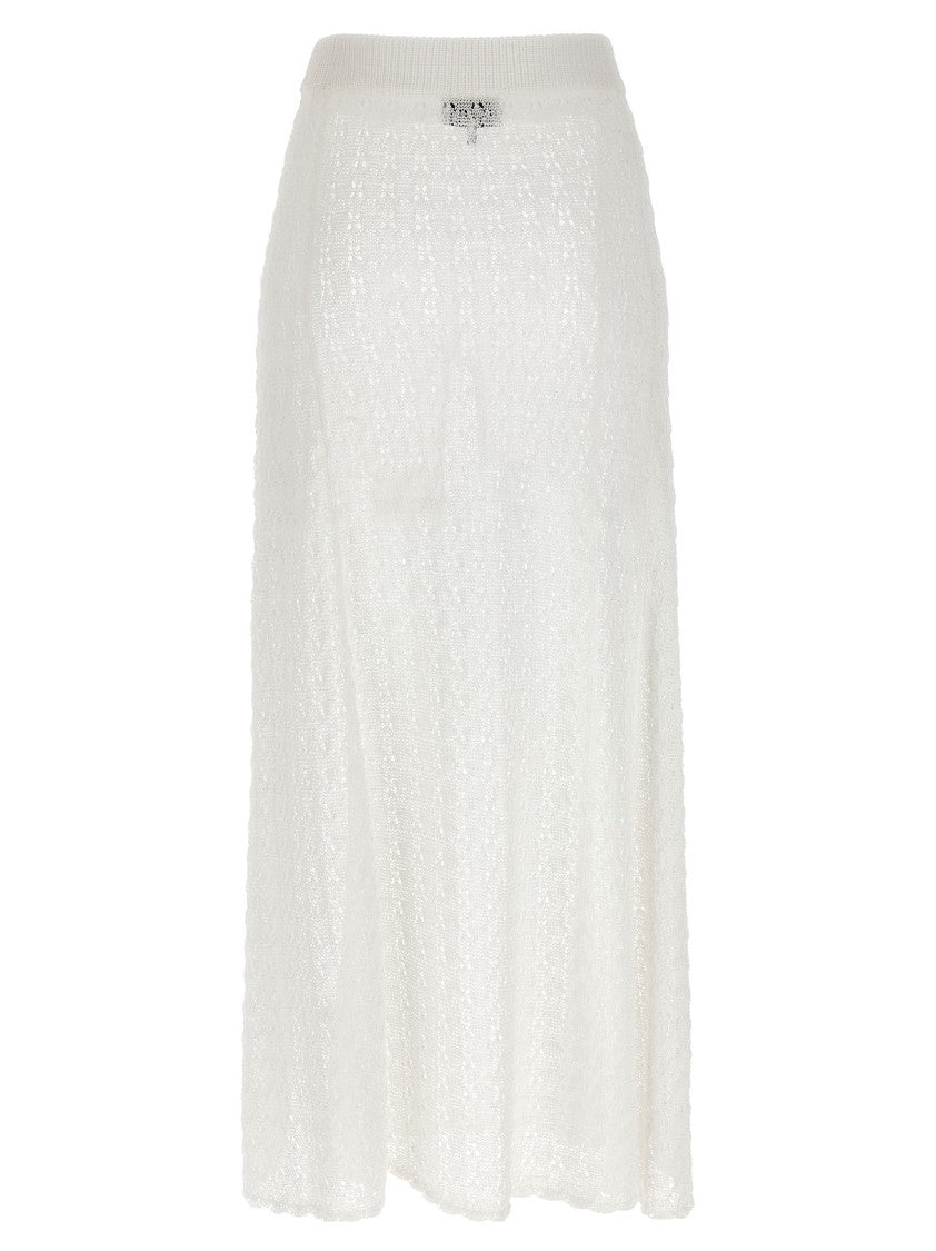 Ganni Shiny Pointelle Knit' Skirt