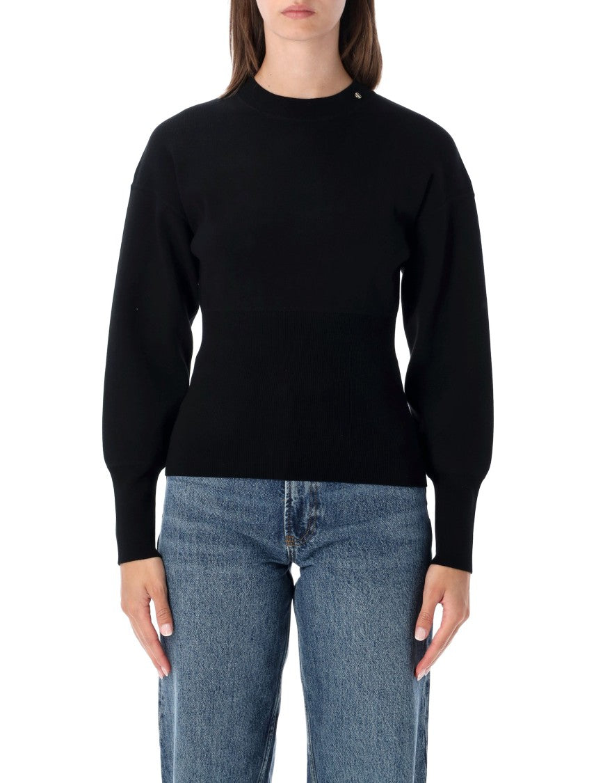 Anine Bing Imane Shaped Fitted Knit Sweater