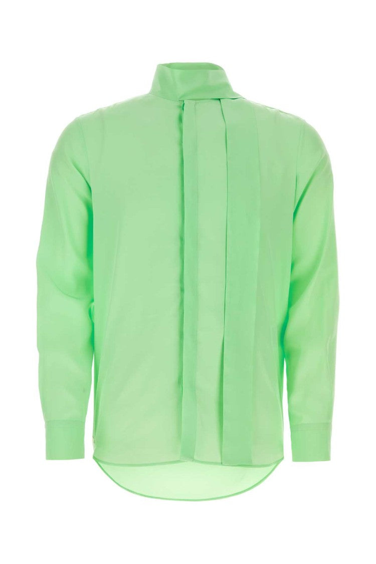 Valentino Garavani Fluo Green Silk Shirt
