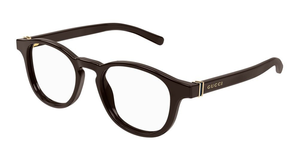 Gucci Brown Round Acetate Eyeglasses