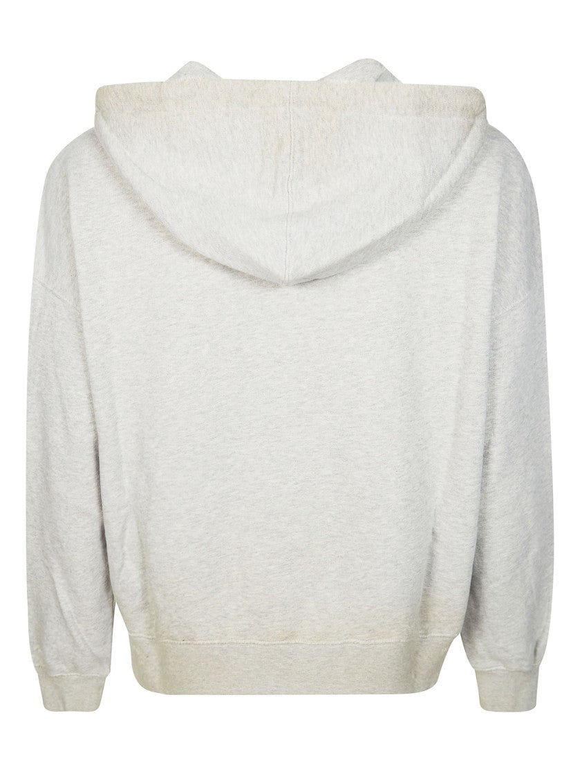 Golden Goose Light Grey Distressed Flag Hoodie