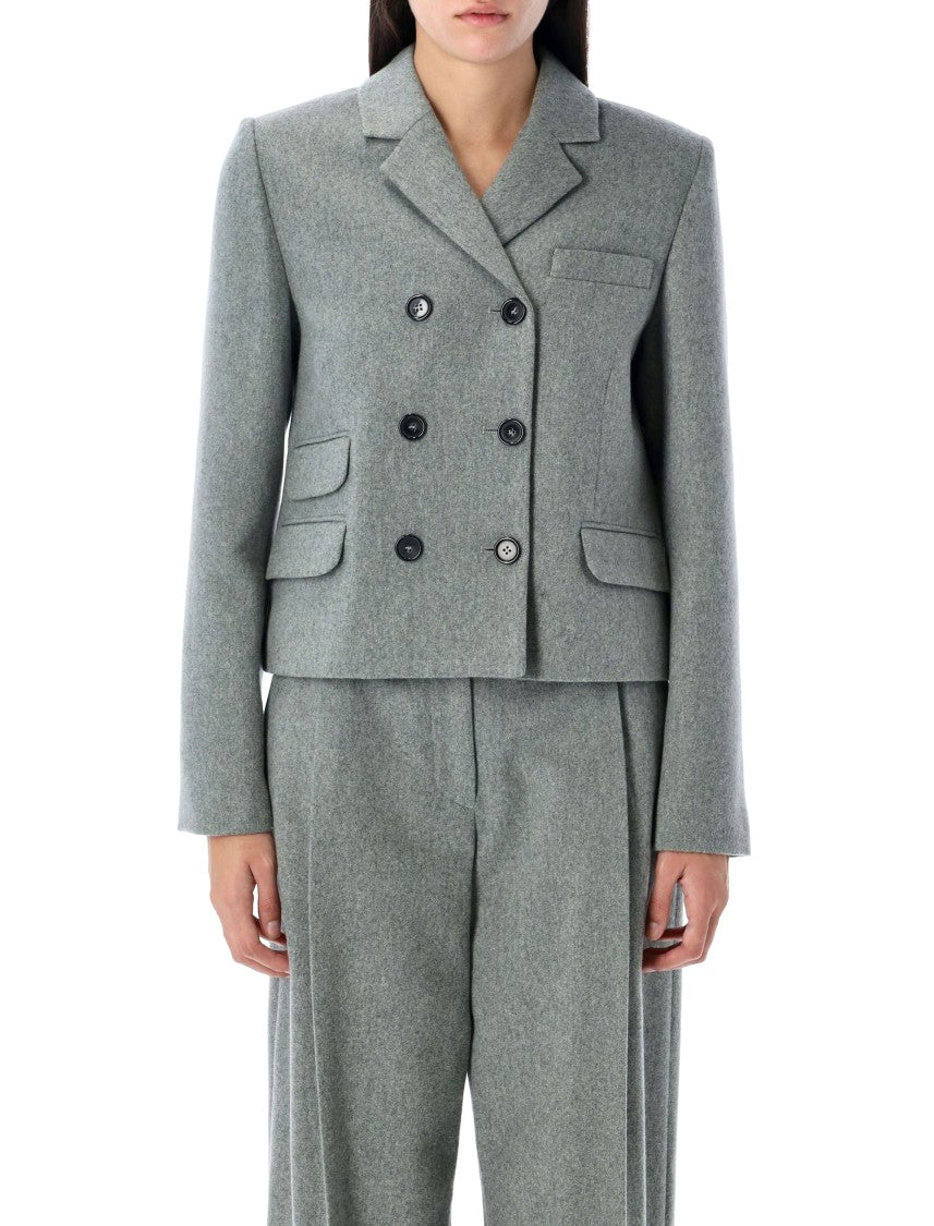 The Garment Tailored Double-Breasted Wool Blend Jacket