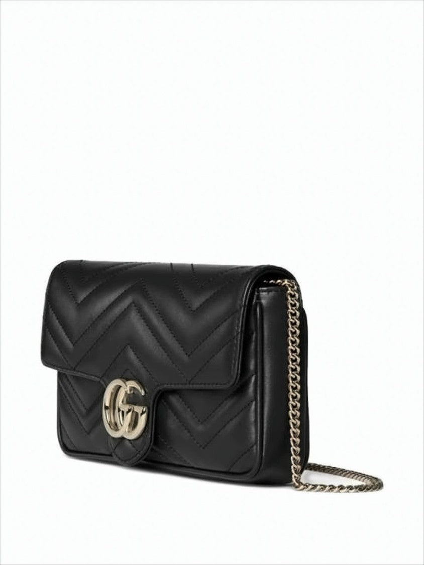 Gucci Chevron Quilted Leather Crossbody Bag With Double-G Logo