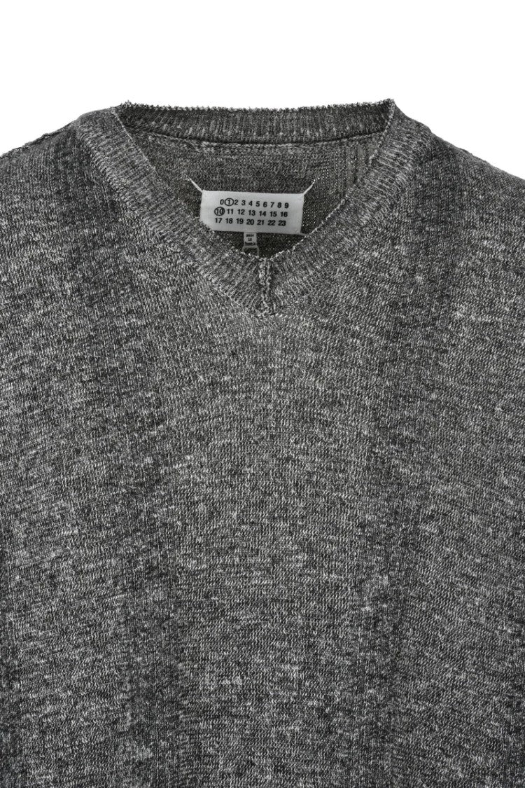 Maison Margiela V-Neck Pullover - Red