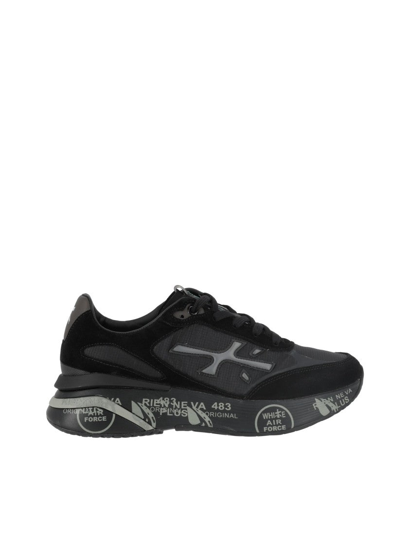 Premiata Black Moerun Low-Top Sneakers