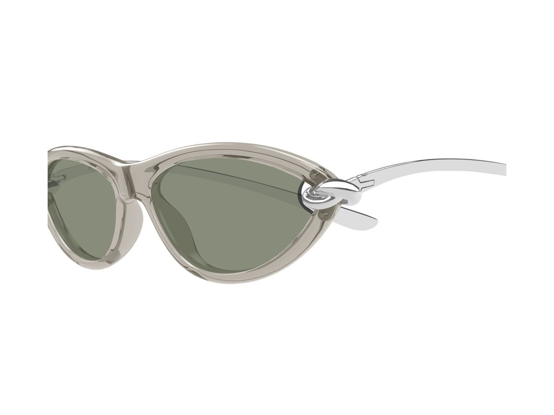 Bottega Veneta Silver Bv1390s Translucent Cat-Eye Sunglasses