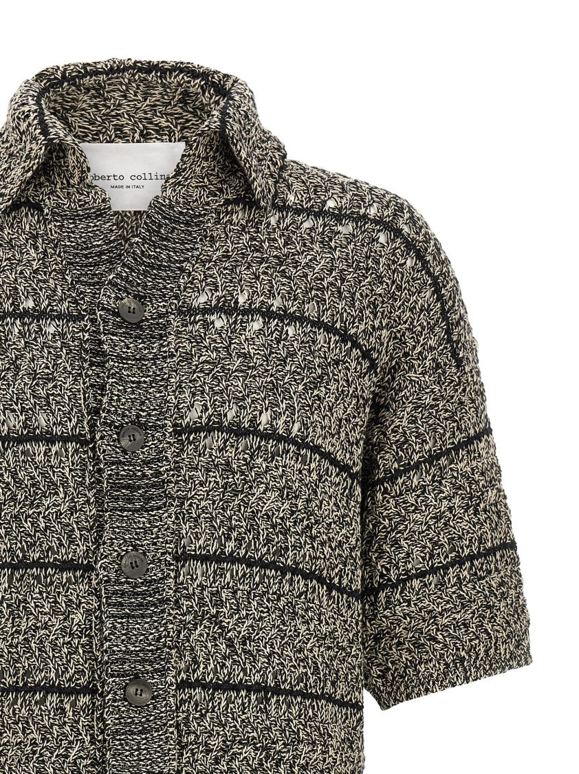Roberto Collina Mouliné Insert Cardigan