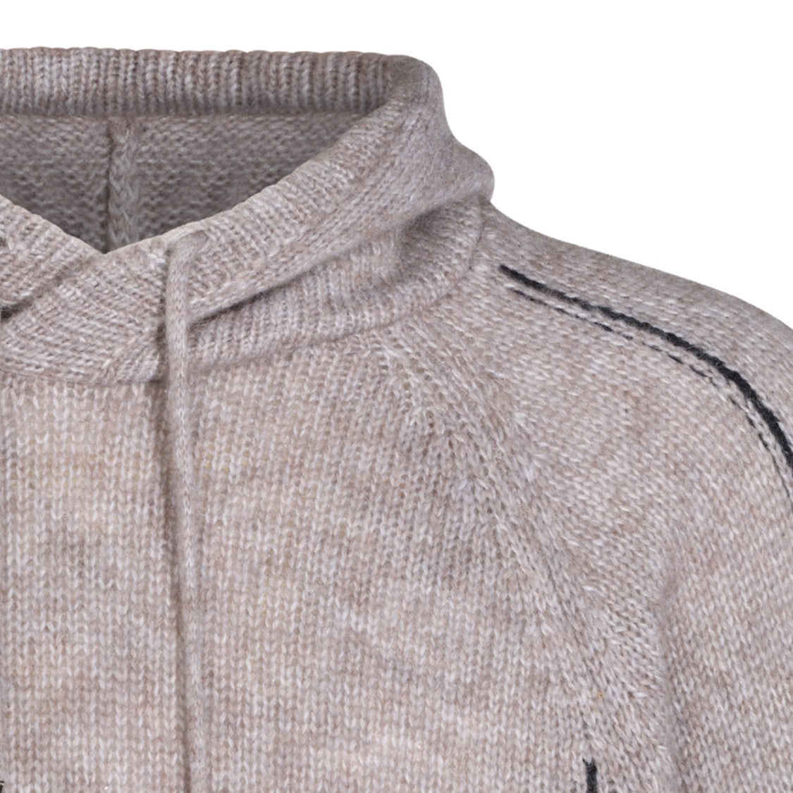 Giorgio Armani Beige Wool Hooded Sweater