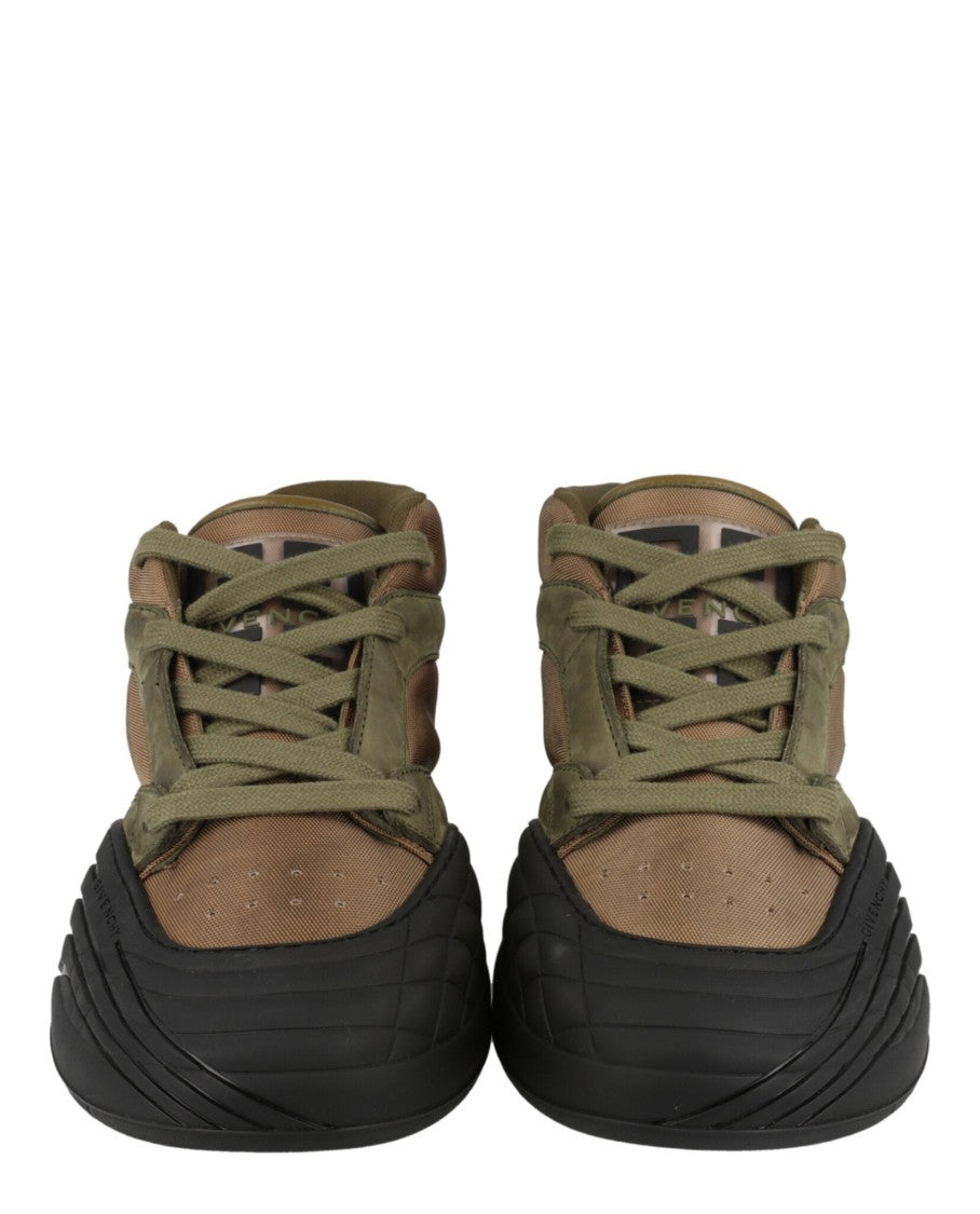 Givenchy Suede Trimmed Mid-Top Sneakers