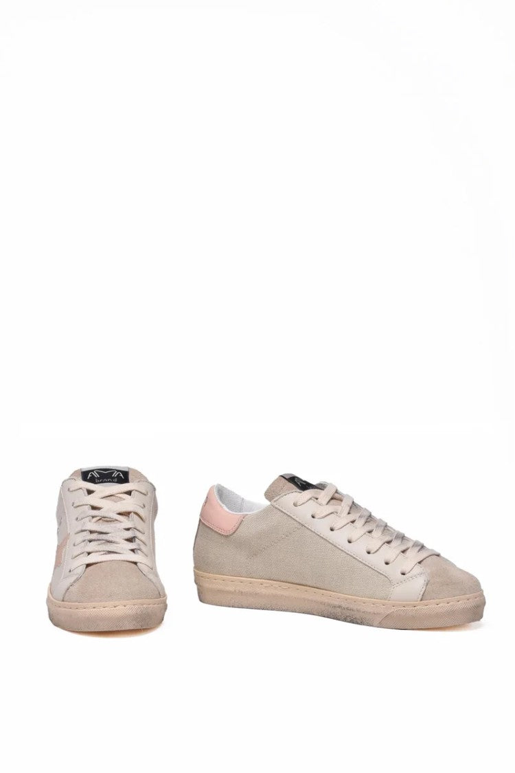 Ama Brand Low-Top Sneakers With Subtle Pink Accents