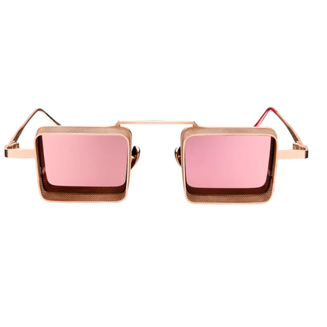 Vysen Leib Lb-4 Square-Frame Sunglasses With Textured Metallic Finish