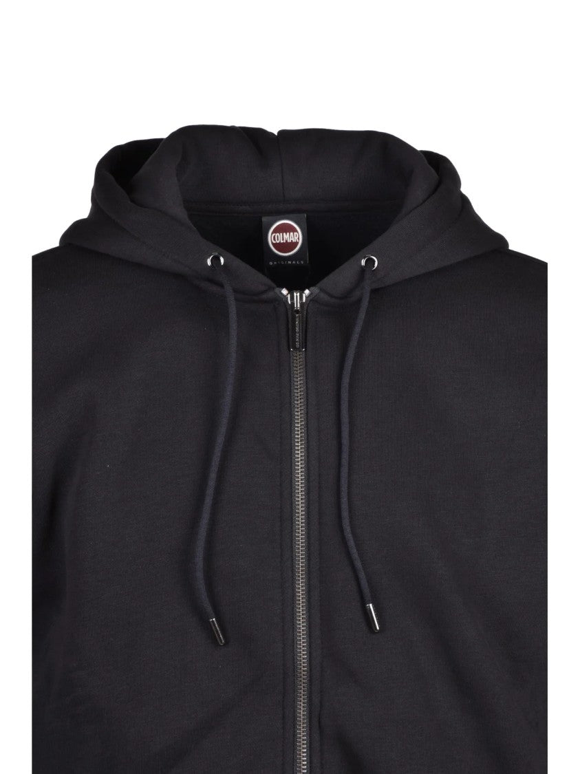 Colmar Originals Black Brushed Cotton-Blend Zip Hoodie