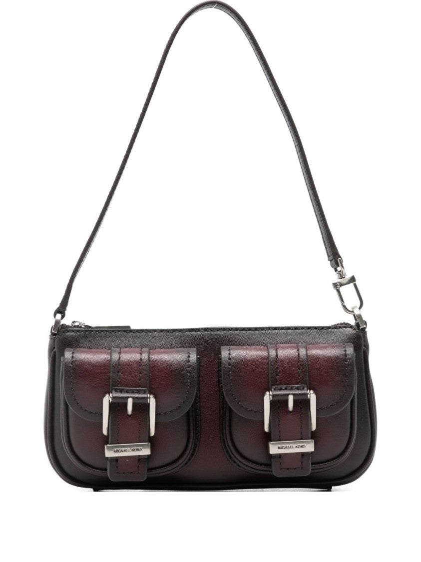 Michael Kors Rectangular Burgundy Leather Shoulder Bag