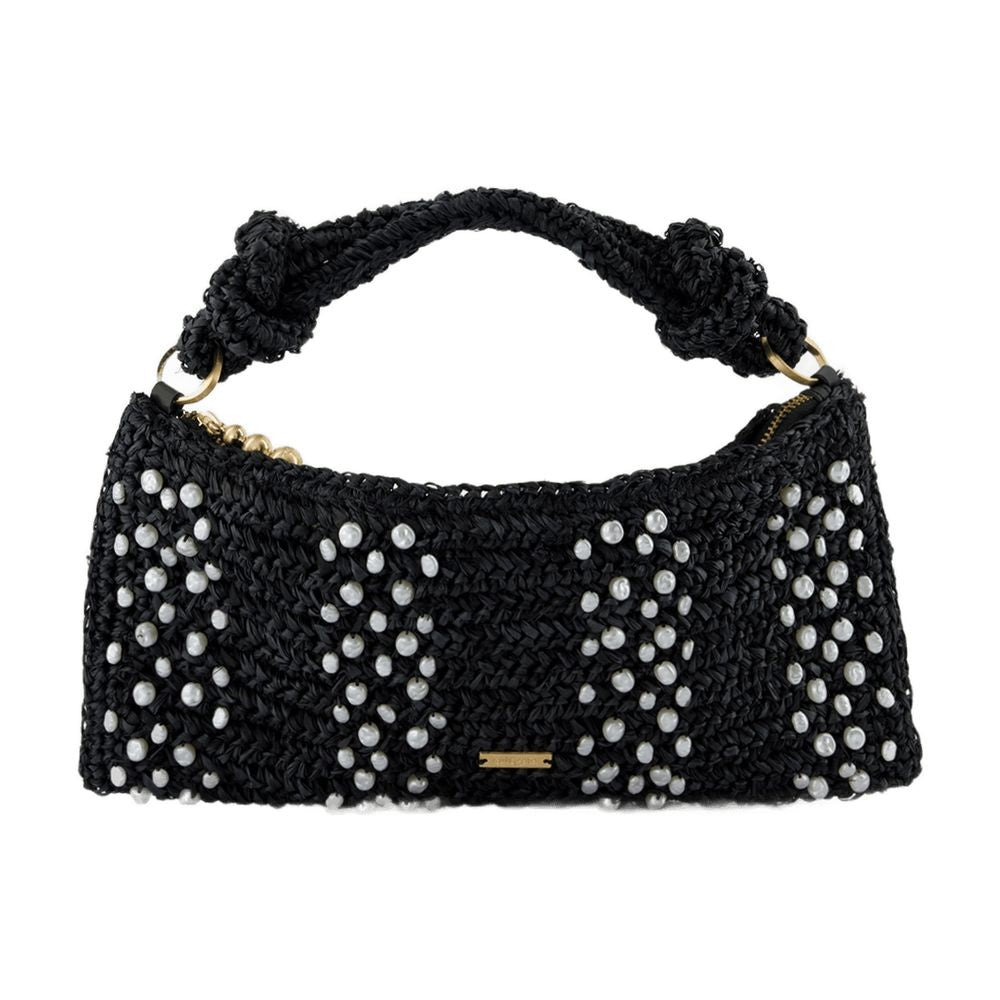 Cult Gaia Hera Nano Shoulder Bag - Raffia - Black