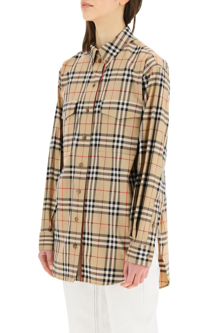 Burberry Classic Plaid Shirt With Utility Pockets