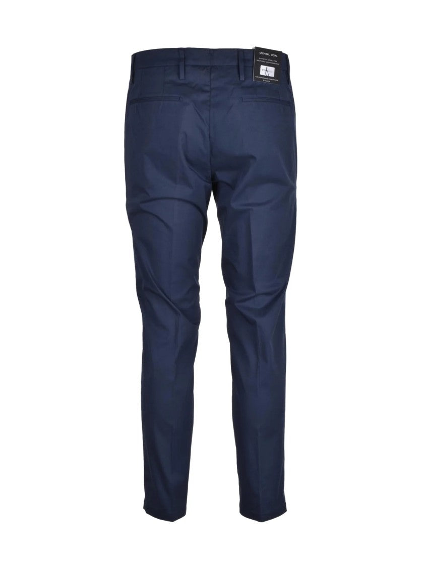 Michael Coal Cotton Polyamide Stretch Trousers - Multicolor