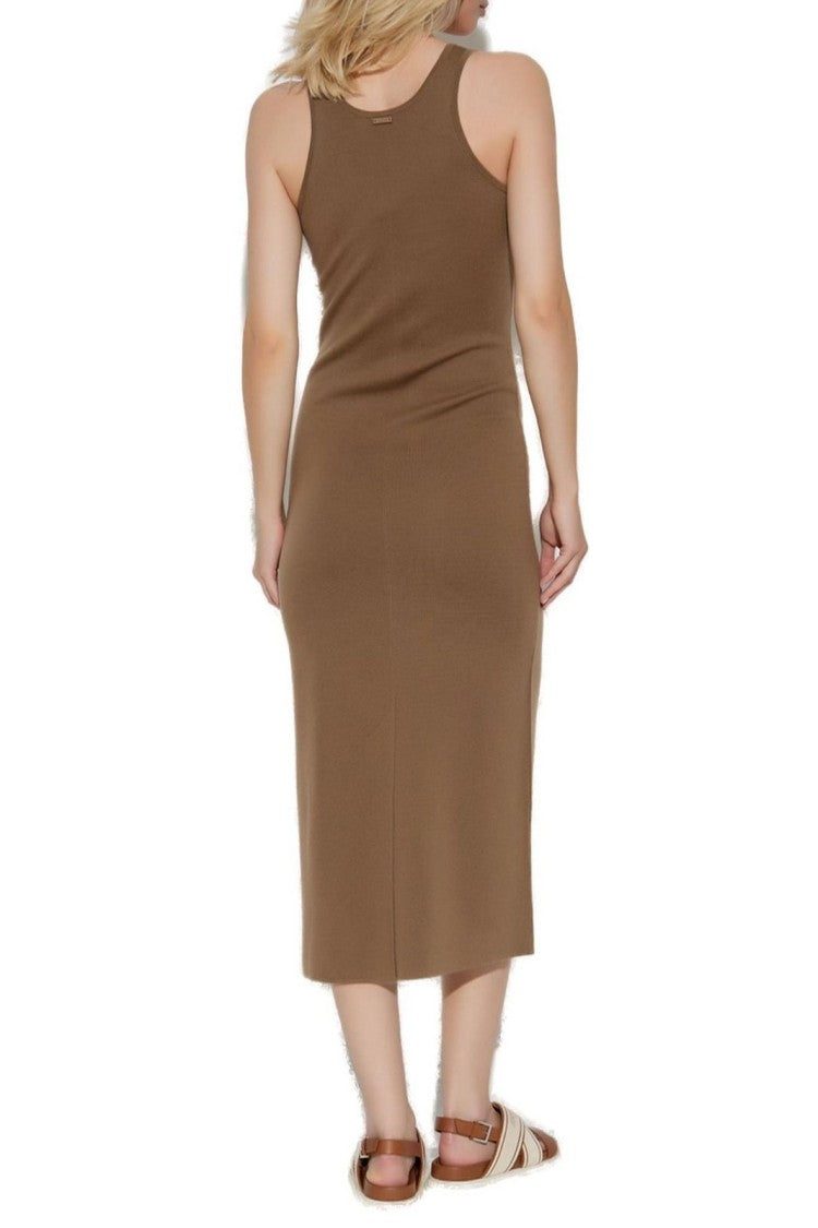 Max Mara Sleeveless Midi Dress With Fitted Silhouette
