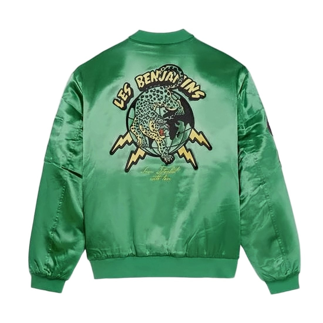 Moschino Green Shiny Polyester Bomber Jacket