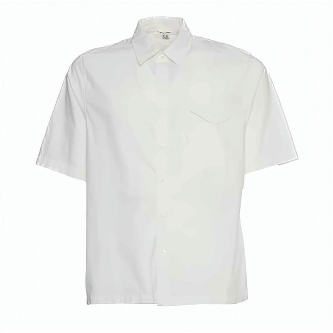 C.P. Company Short-Sleeved Shirt With Classic Collar And Chest Pocket