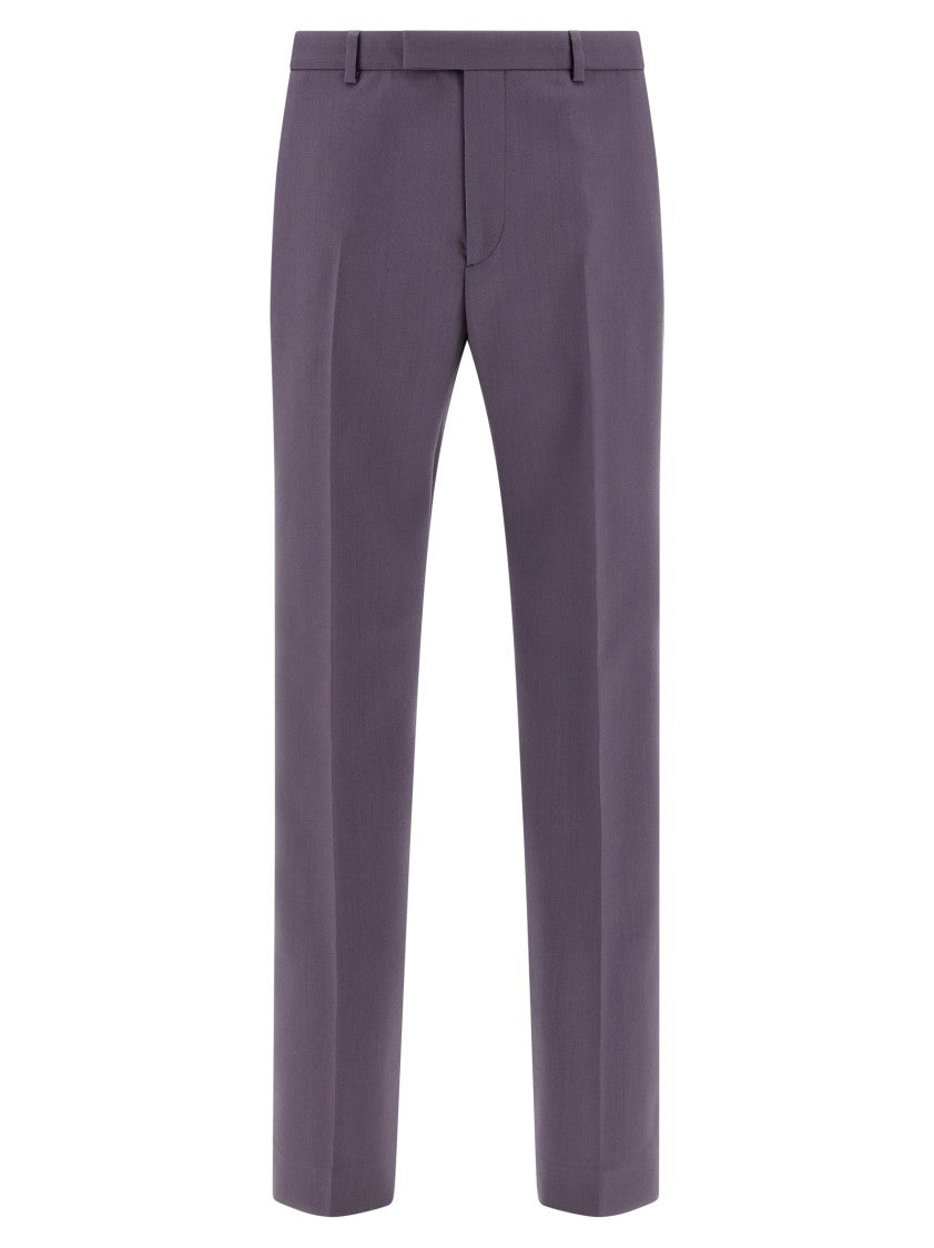 Gucci Tailored Wool Trousers With Stretched Pleat Design