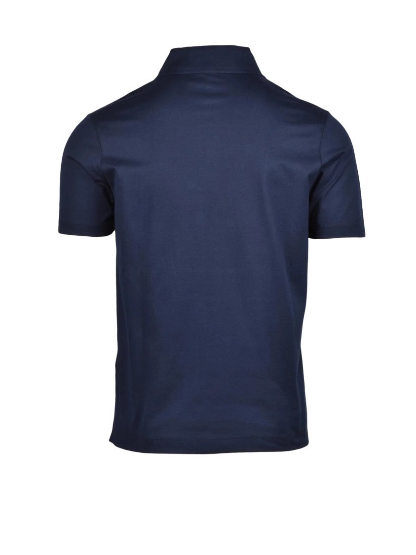 Paul & Shark Blue Cotton Embroidered Polo Shirt