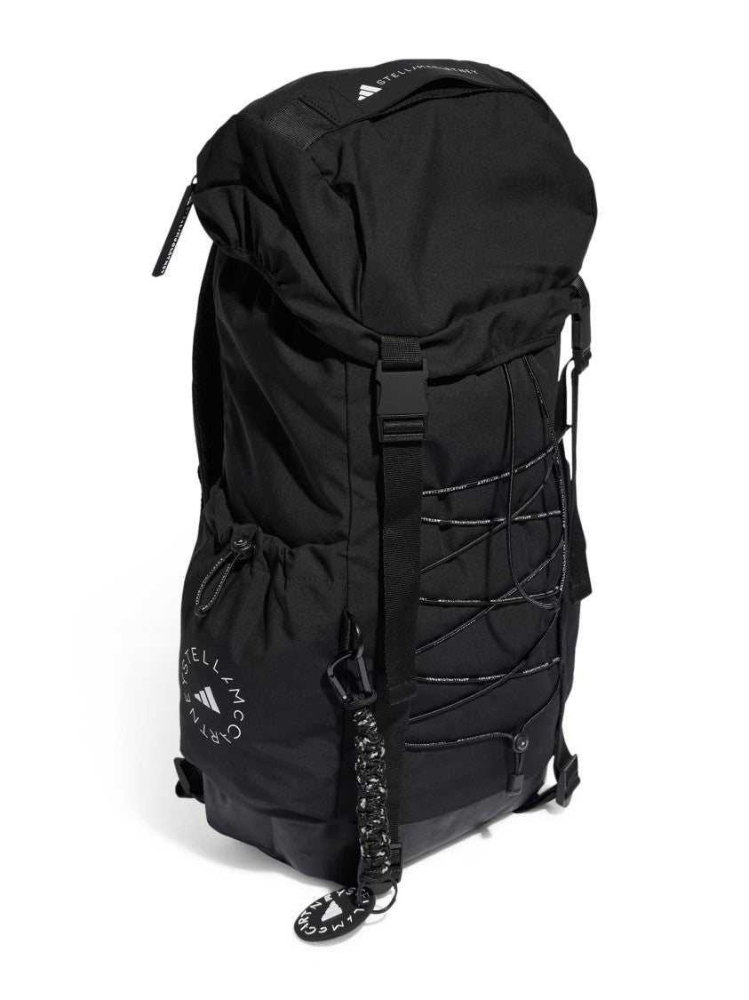 Adidas By Stella Mccartney Structured Black Backpack With Adjustable Straps