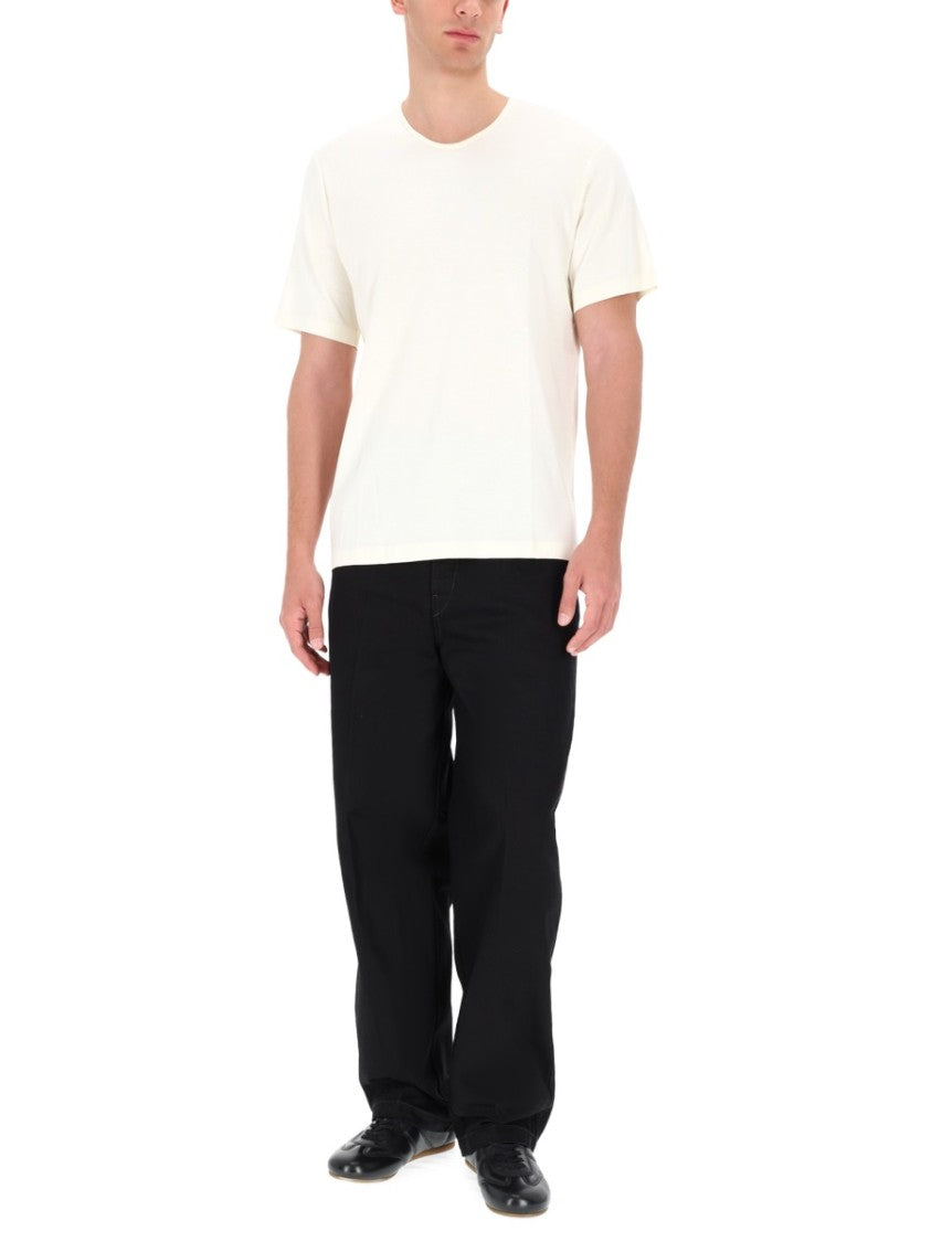 Lemaire White Cotton Crewneck Boxy T-Shirt