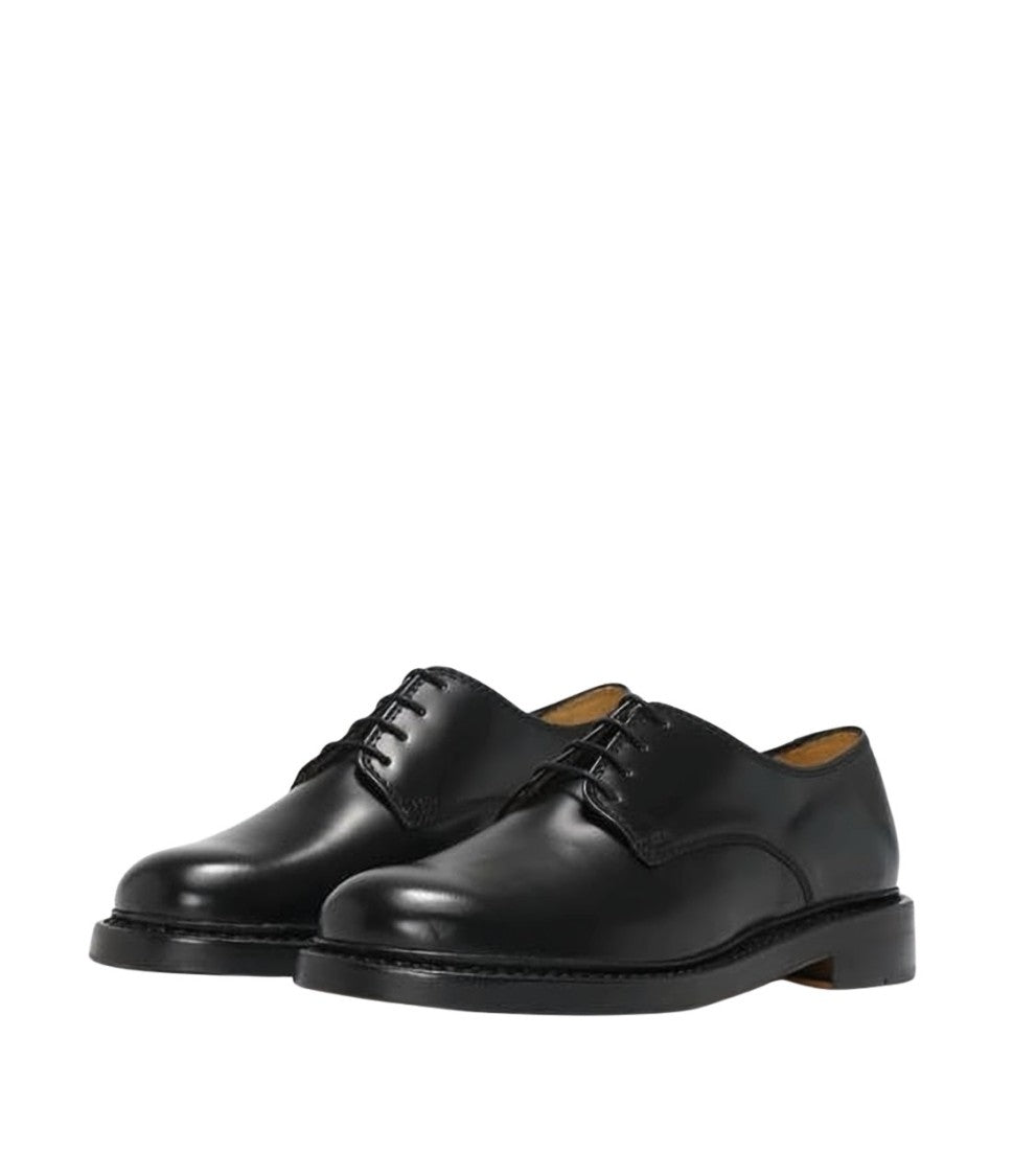 Our Legacy Polished Black Leather Derby Lace-Up Shoes