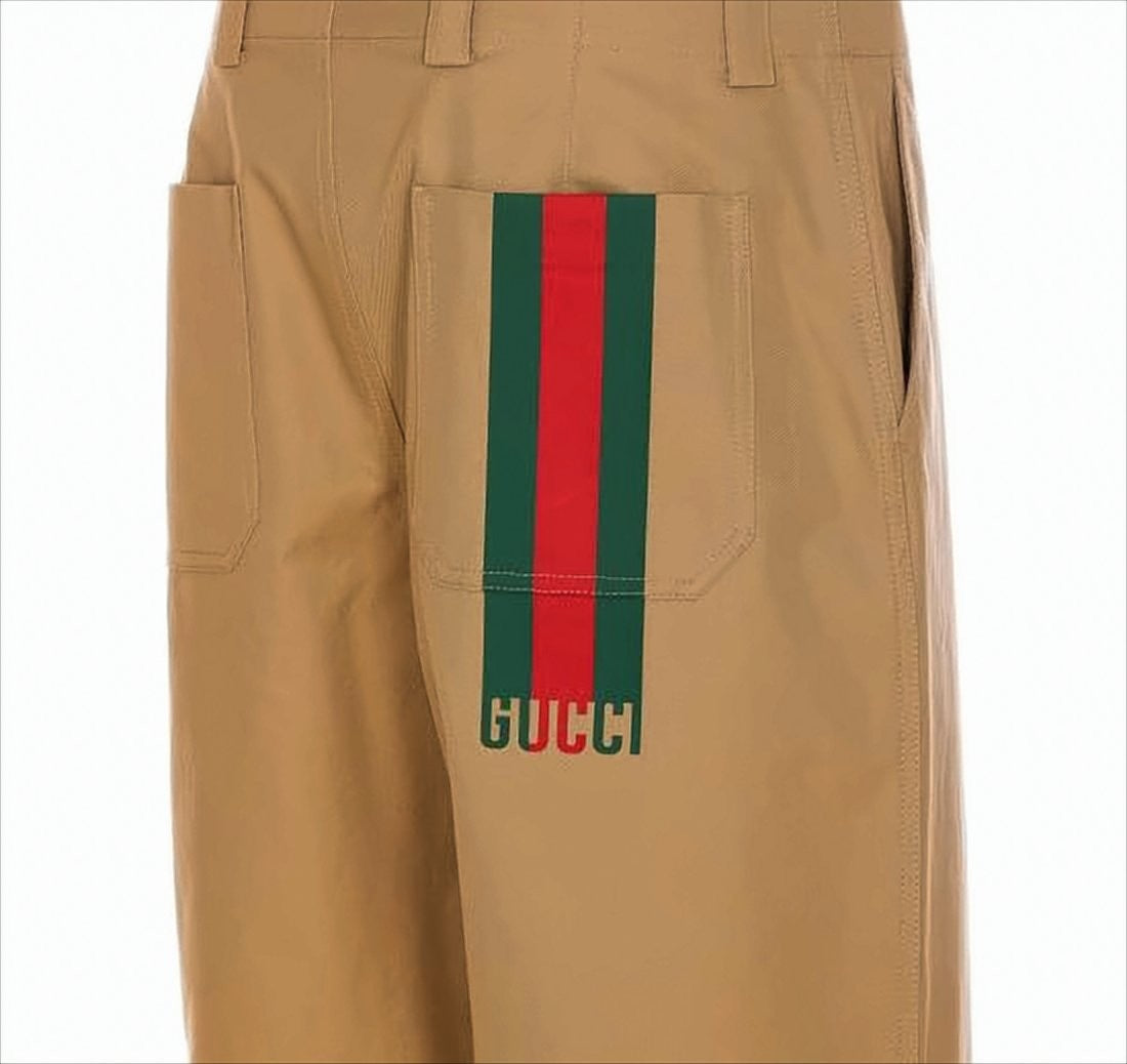 Gucci Cropped Brown Straight Pants