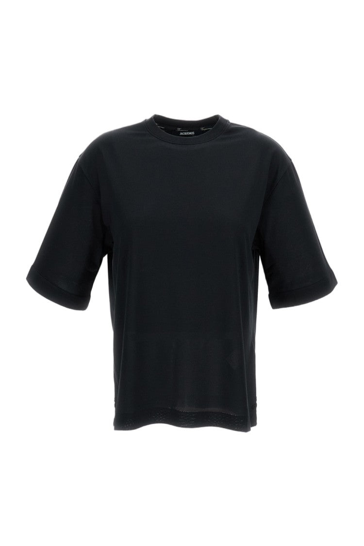 Jacquemus Crew-Neck T-Shirt With Embroidered Eyelets And Logo Detail