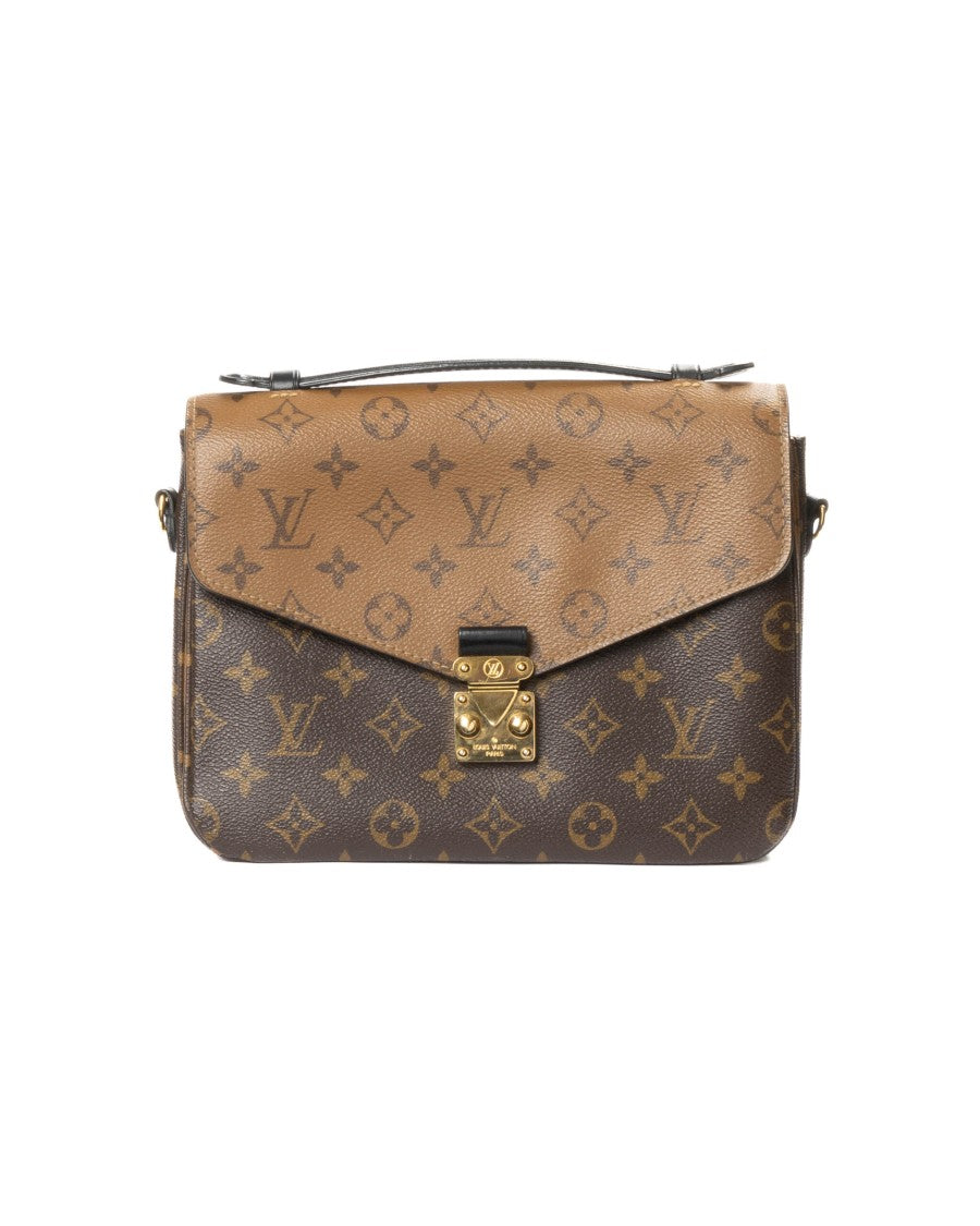 Louis Vuitton Brown Metis Mm Reverse Monogram Canvas Handbag