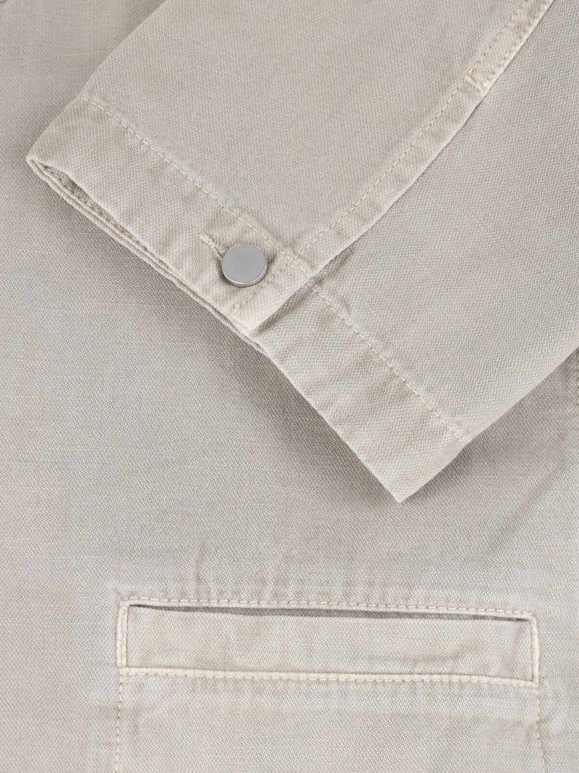 Lemaire Gray Cotton Twill Classic Collar Jacket